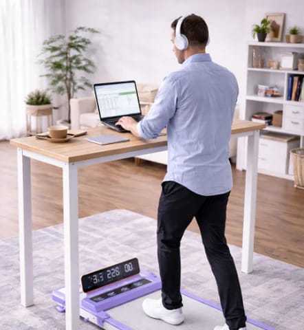 Foldable Incline Walking Pad with Handle Bar | Stride & Flow