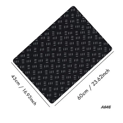 Stride & Flow anti-fatigue mat with textured surface, designed for comfort and support in standing work areas.